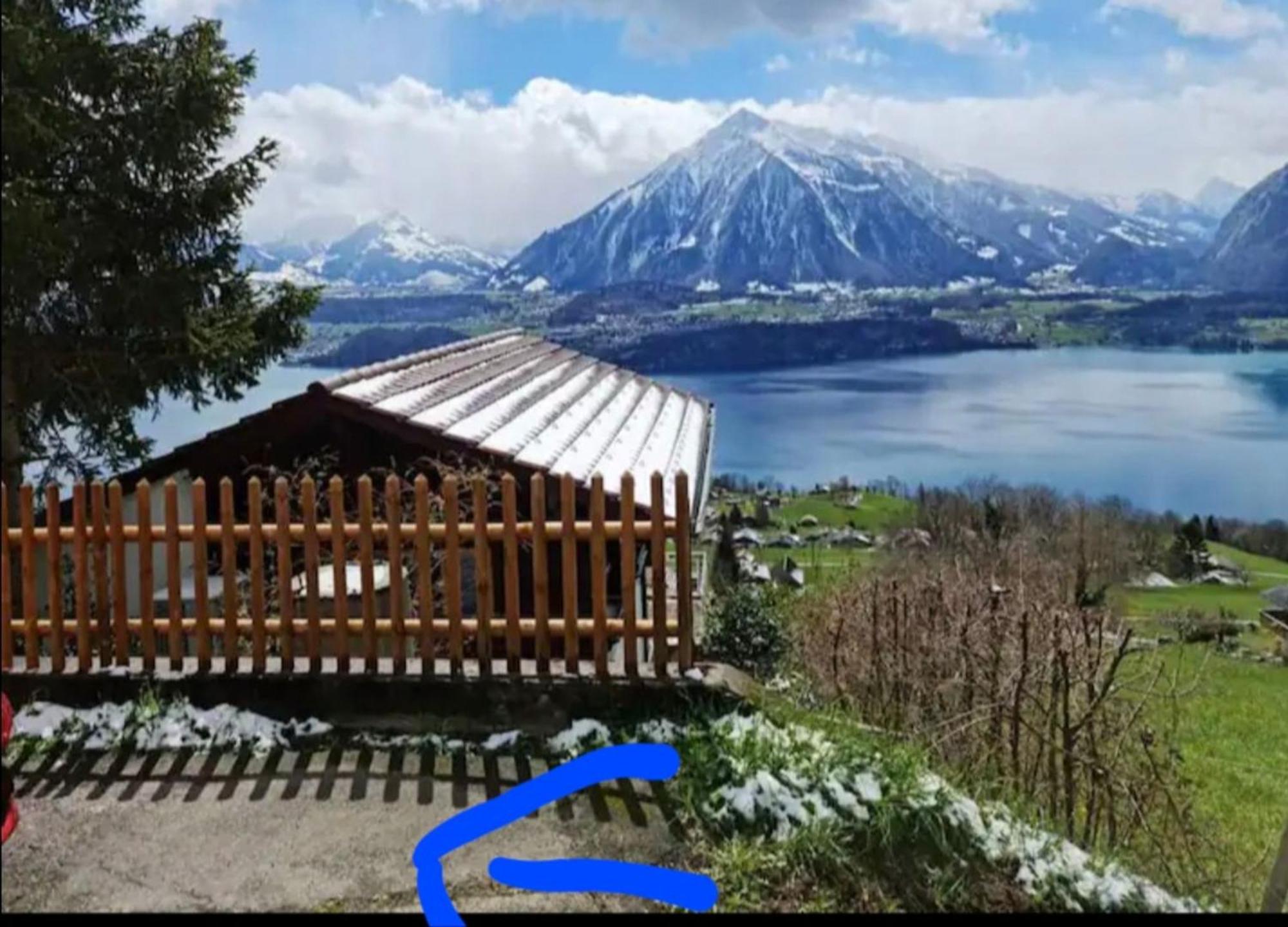 Chalet With View Of The Mountains And The Thun Lake Sigriswil Exterior photo