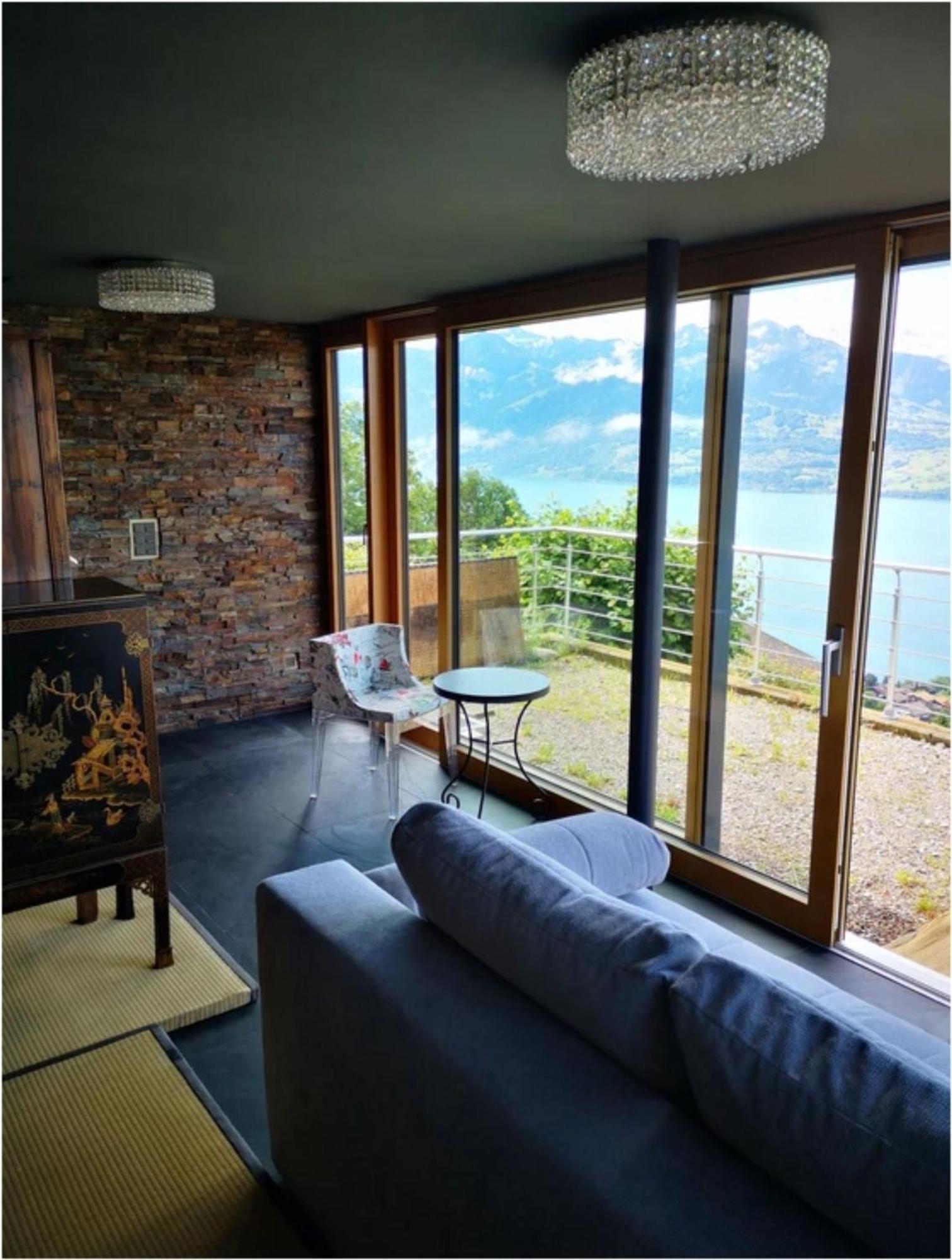 Chalet With View Of The Mountains And The Thun Lake Sigriswil Exterior photo