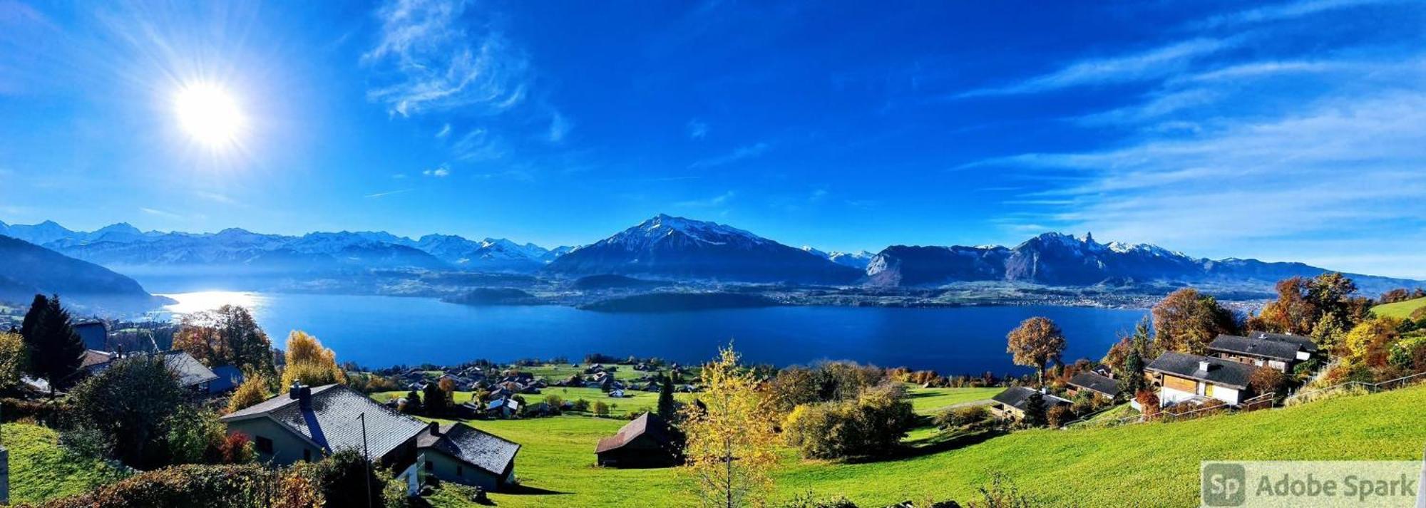Chalet With View Of The Mountains And The Thun Lake Sigriswil Exterior photo