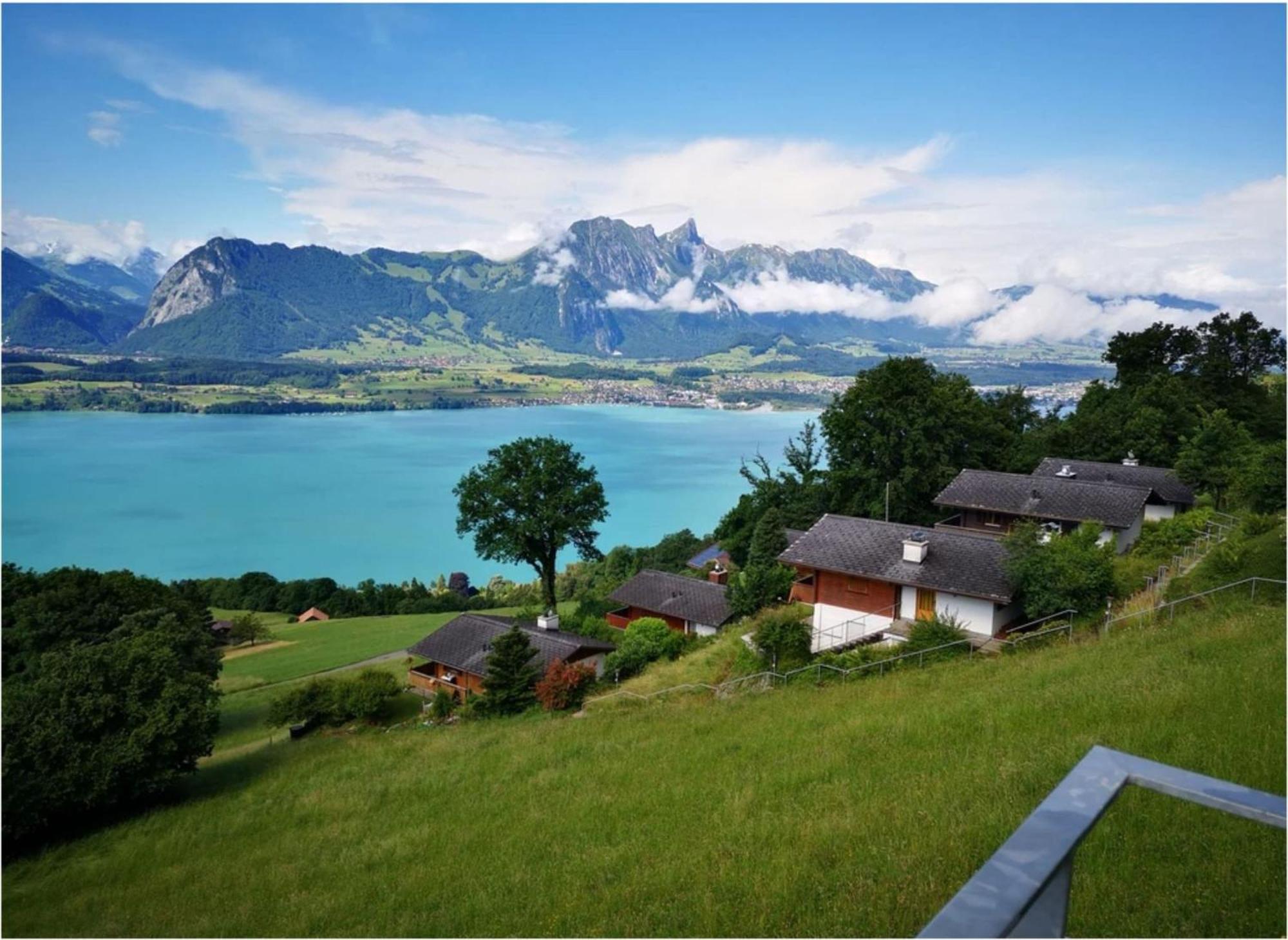 Chalet With View Of The Mountains And The Thun Lake Sigriswil Exterior photo