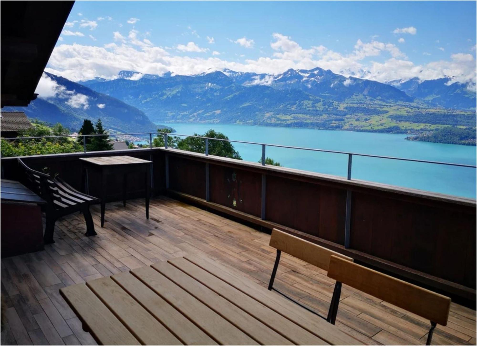 Chalet With View Of The Mountains And The Thun Lake Sigriswil Exterior photo