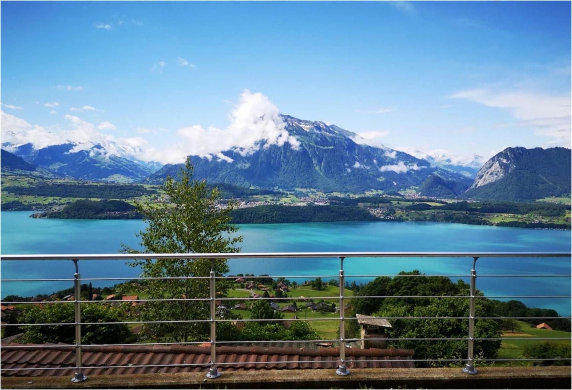 Chalet With View Of The Mountains And The Thun Lake Sigriswil Exterior photo